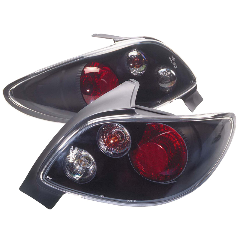 Set Achterlichten  Peugeot 206 excl. CC/SW - Zwart