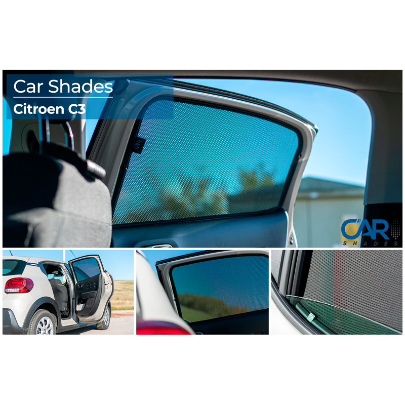 Set Car Shades (rear side doors)  Citroen C3 5 doors 2016- (2-pieces)
