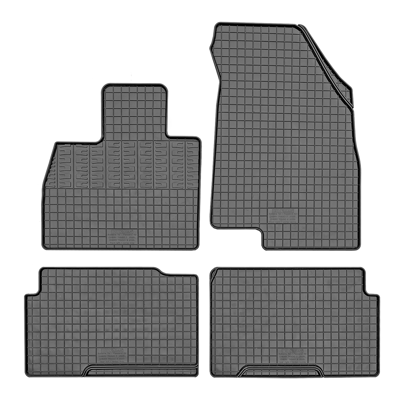 CIKCAR Rubber car mats set  Chery Tiggo 7 & Tiggo 8 2025- / EBRO S700 & S800 2024- (4-pieces + fixing system)