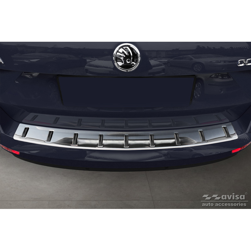 Stainless Steel Rear bumper protector  Skoda Octavia III Combi Facelift 2017-2020 'STRONG EDITION'