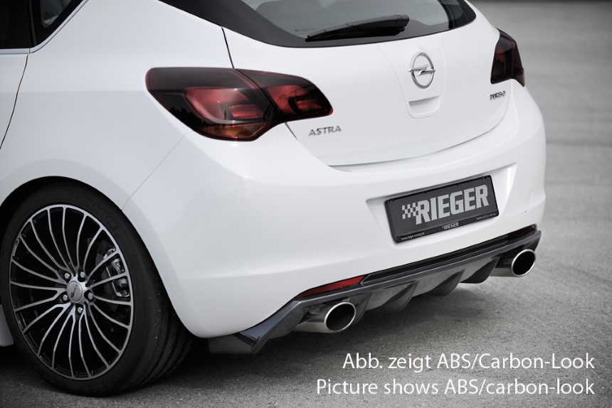 Diffuser Astra J Rieger uitlaat links + rechts glans zwart