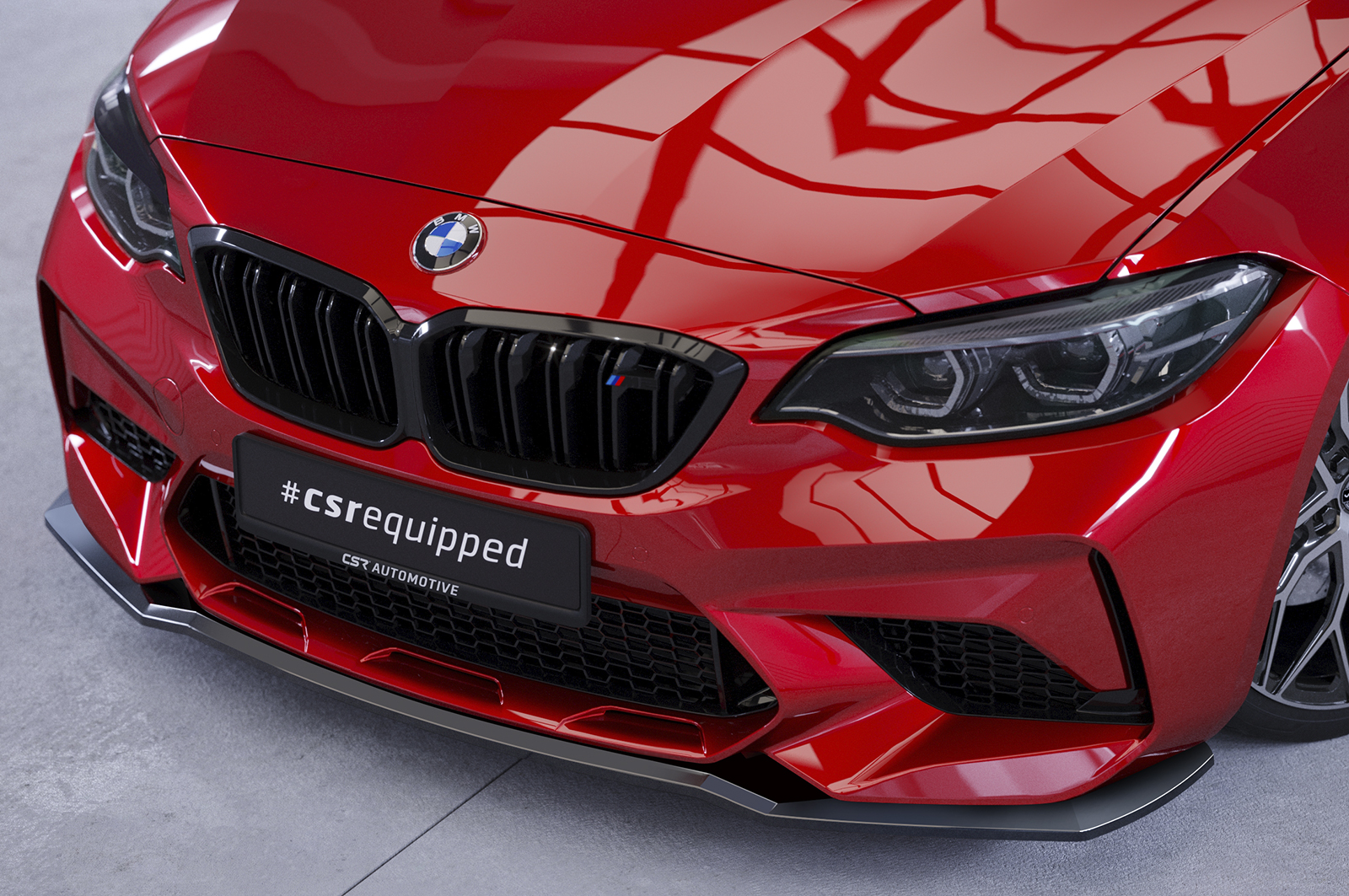 Voorspoiler BMW M2 Competition CSR Glans Zwart
