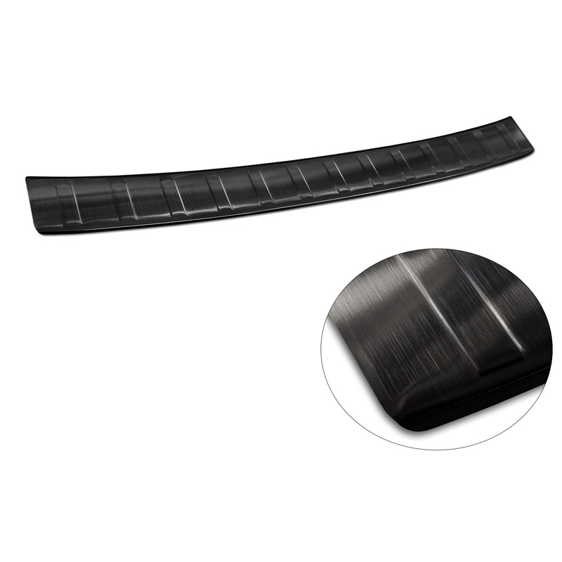 Black Stainless Steel Rear bumper protector  BMW 3-Series G21 Touring 2019-2022 'Ribs'