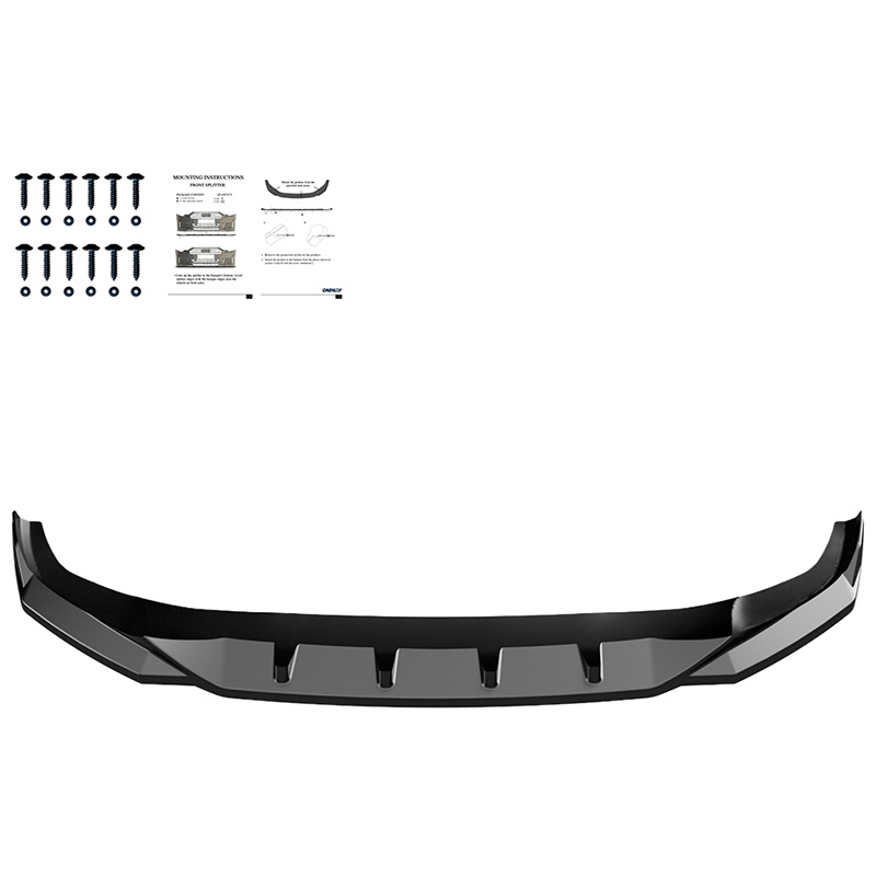 Oneway Front spoiler  Audi Q3 (F3B) S-Line & Q3 Sportback (F3N) S-Line 2019-2025 excl. RSQ3 - Gloss black