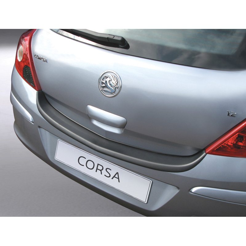 ABS Rear bumper protector  Opel Corsa D 3 doors excl. VXR/GSi/OPC Black