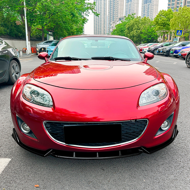 Front spoiler lip  Mazda MX-5 (NC) Facelift 2009-2015 (Glossy Black ABS)