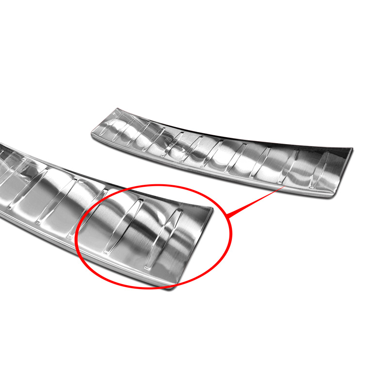 Stainless Steel Rear bumper protector  Opel Corsa F HB 5-doors GS-Line 2019- 'Ribs'