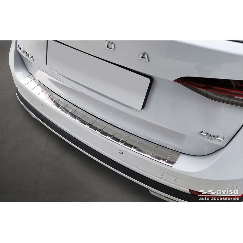 Stainless Steel Rear bumper protector  Skoda Octavia Scout (NX5) 2020- 'Ribs'
