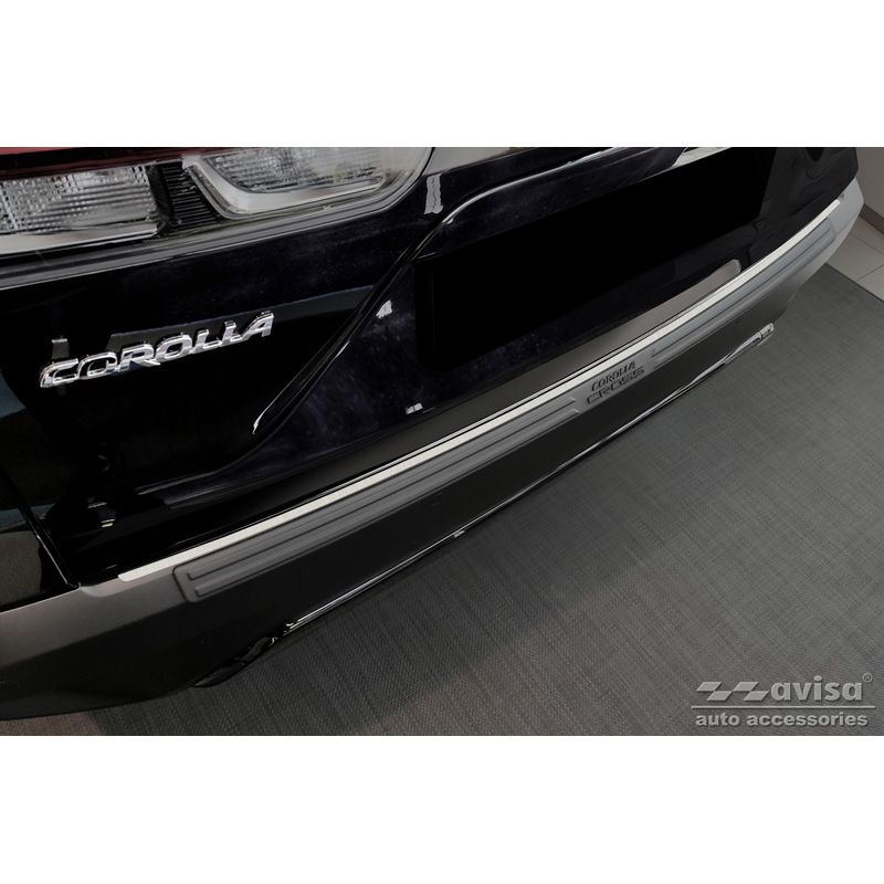 Stainless Steel Rear bumper protector  Toyota Corolla Cross 2022- 'Ribs'