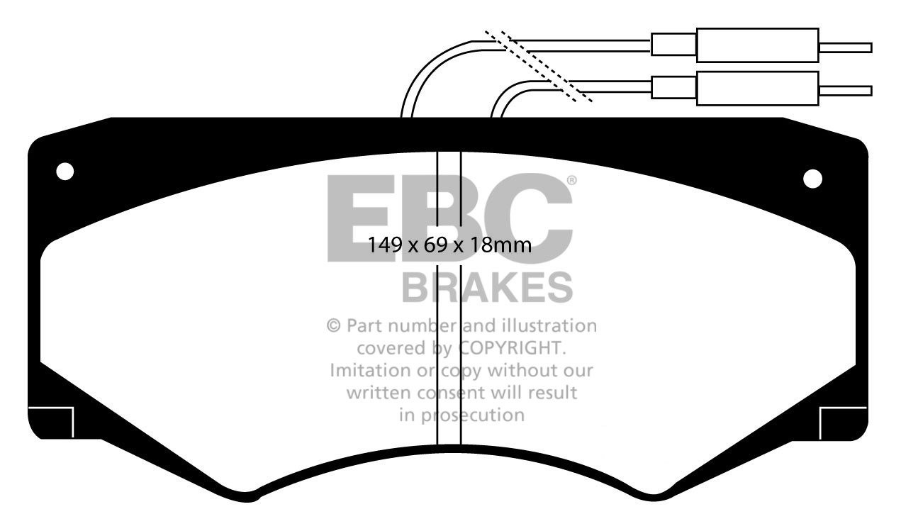 EBC Brakes IVECO BEDRIJFSWAGEN Daily (82-90) 49.1 85-89 Remblokk