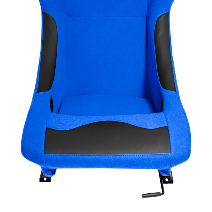 Sport seat 'BW' - Blue - Non-reclinable back-rest - incl. slides