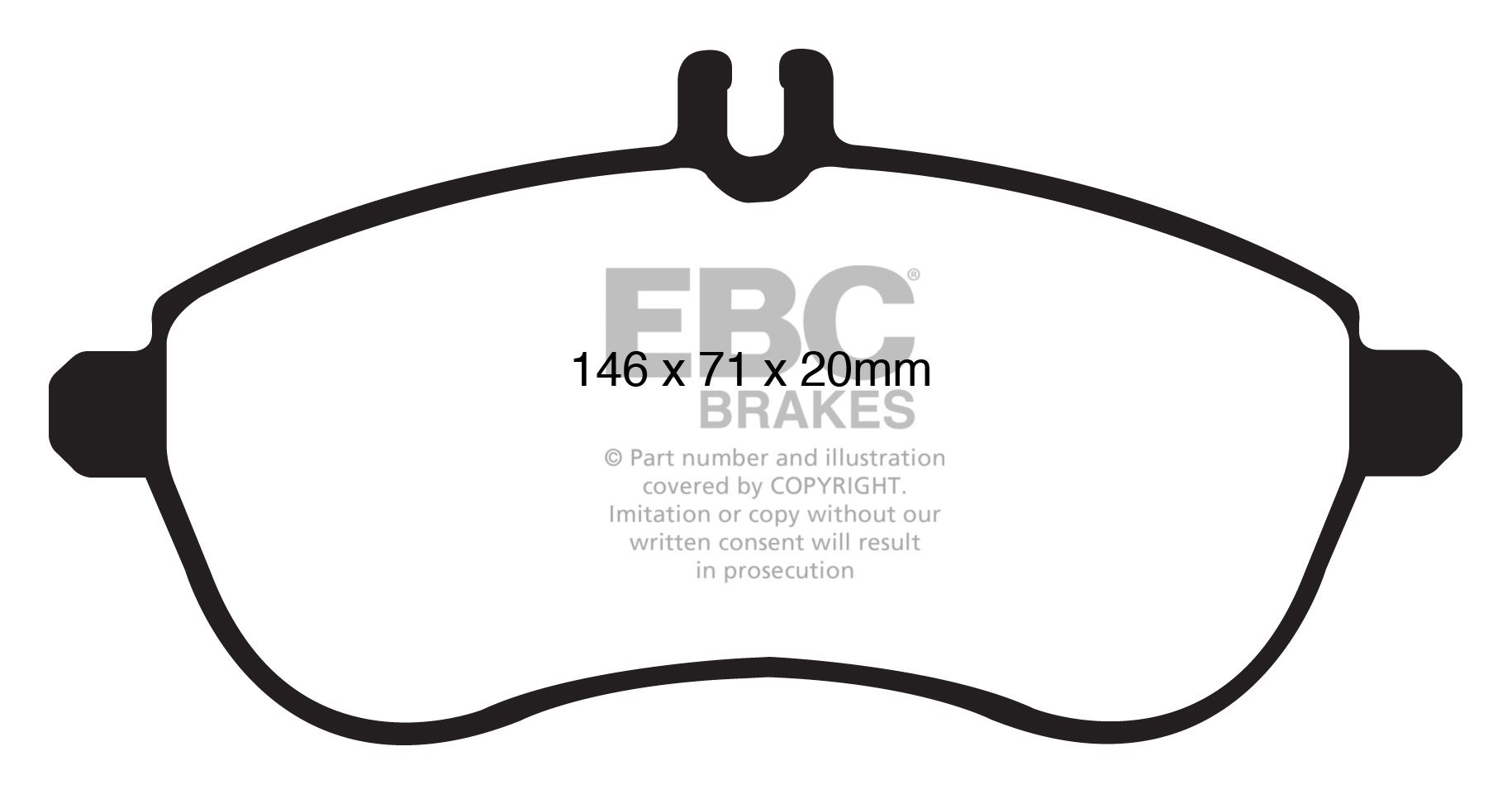 EBC Brakes MERCEDES C-Class (W204) C200 K 2007-.. Remblokken voo