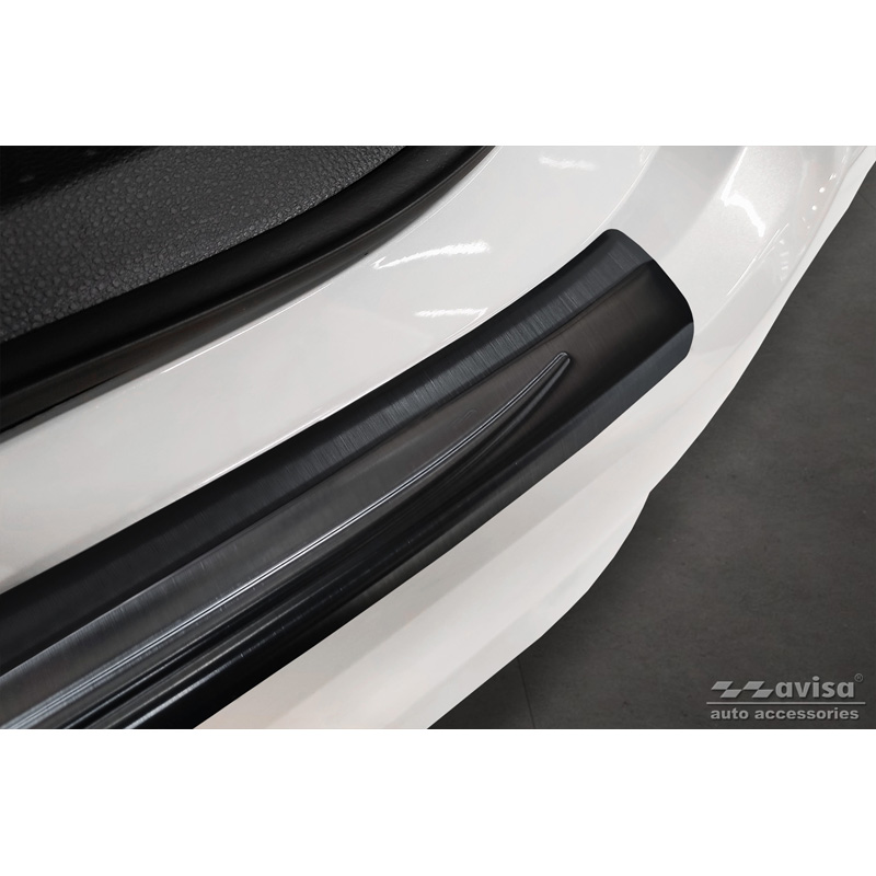 Black Stainless Steel Rear bumper protector  Toyota Corolla XII Sedan 2019-