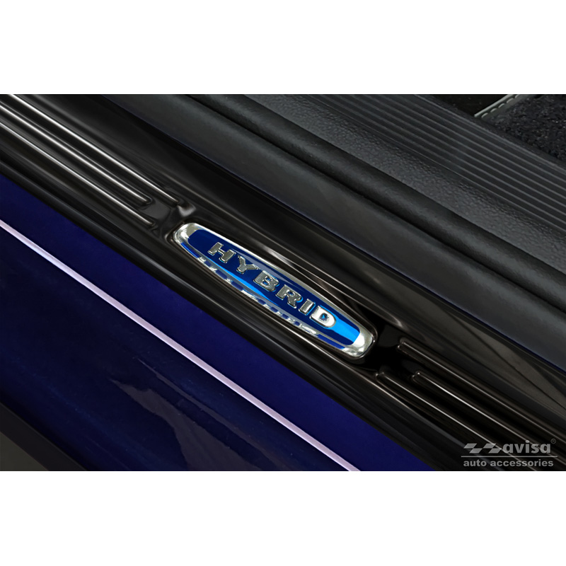 Zwart RVS Instaplijsten  Volkswagen Golf VIII Hatchback/Variant 2020-2024 & FL 2024- 'Hybrid' - 4-delig