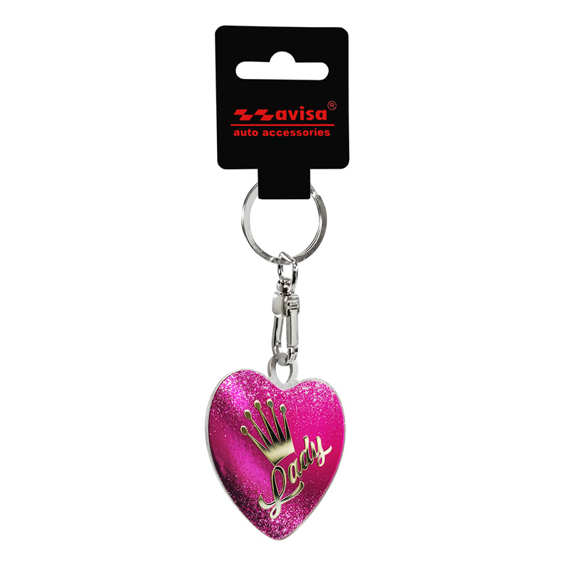 RVS sleutelhanger - Lady Heart