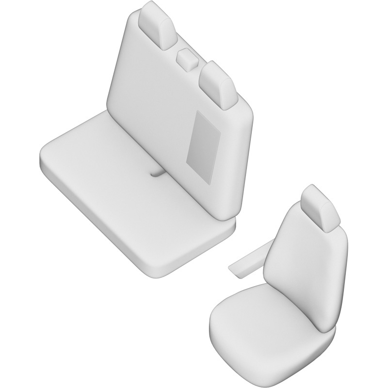 Original Design Textile seat covers 2+1  Citroën Jumper/Peugeot Boxer/Fiat Ducato 2006- (with arm rest in bench)