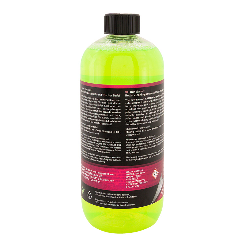 Racoon GREEN MAMBA Car Shampoo / pH neutral - 1000ml