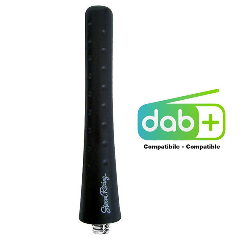 Simoni Racing Aluminum Antenna Rubber - Black - Length 8cm