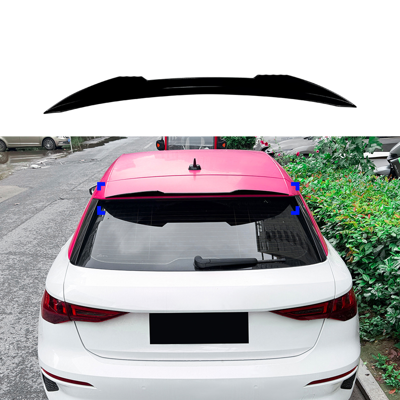 Dakspoiler (Spoiler Cap)  Audi A3 (8Y) Sportback 2020-2024 & FL 2025- (ABS Glanzend zwart)