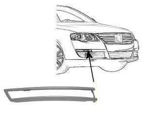 voorbumperlijst, steun voor knipperlicht, in primer, rechts VW P