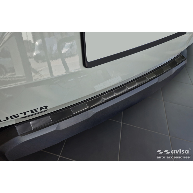 Black Stainless Steel Rear bumper protector  Dacia Duster III 2024- 'Ribs'
