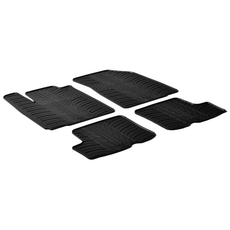Rubber car mats set  Dacia Sandero 2008- (T profile 4-pieces)