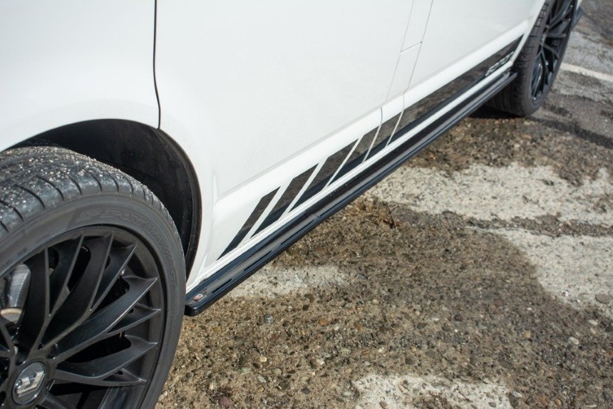 Zijskirts Volkswagen T6 Bus Glans Zwart