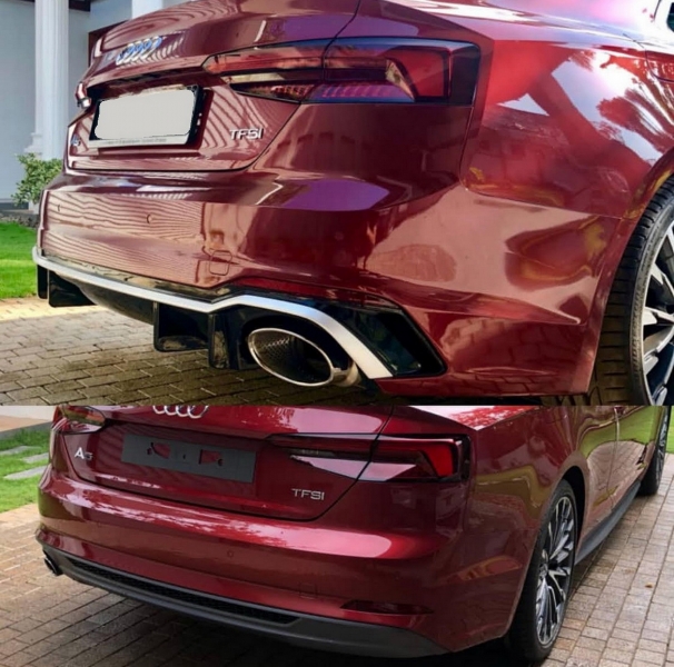Achterbumper Audi A5 5F 16-19 RS5 Look incl. sierstukken