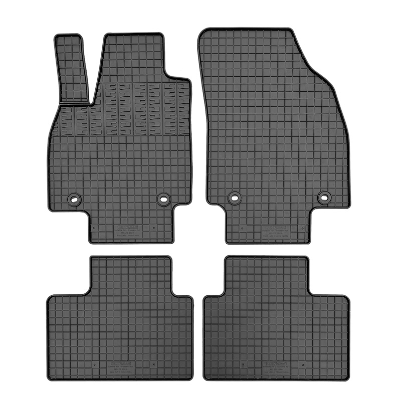Rubber matten  MG ZS II Hybrid+ 2024- (4-delig + montagesysteem)