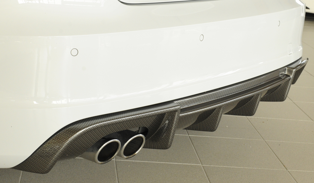 Achter Skirt Audi A3 8V 12-16 S-line Rieger Carbon Look