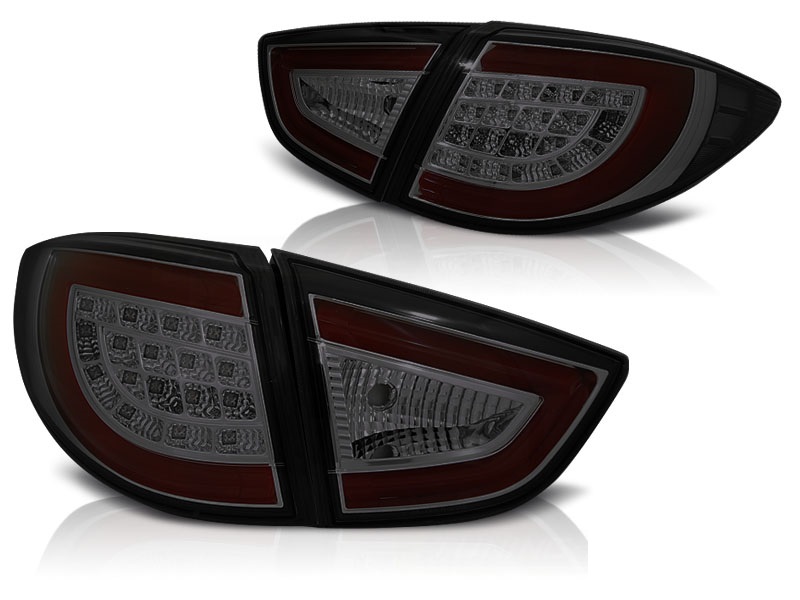 Achterlichten Hyundai IX35 09-13 LED Tube Zwart/Smoke