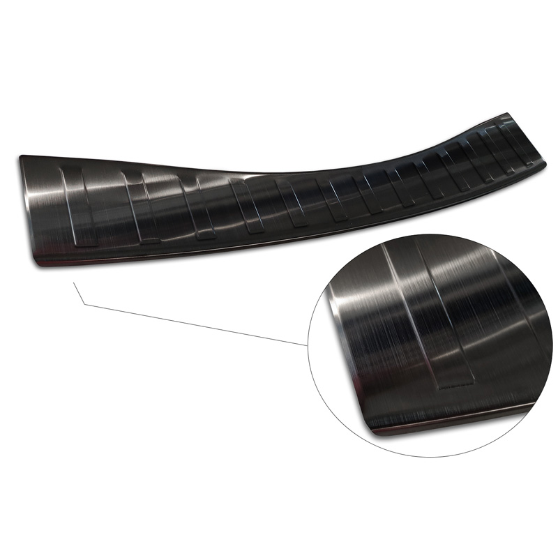 Zwart RVS Achterbumperprotector  Ford Mondeo V Hatchback/Sedan 2014-2019 & FL 2019- 'Ribs'