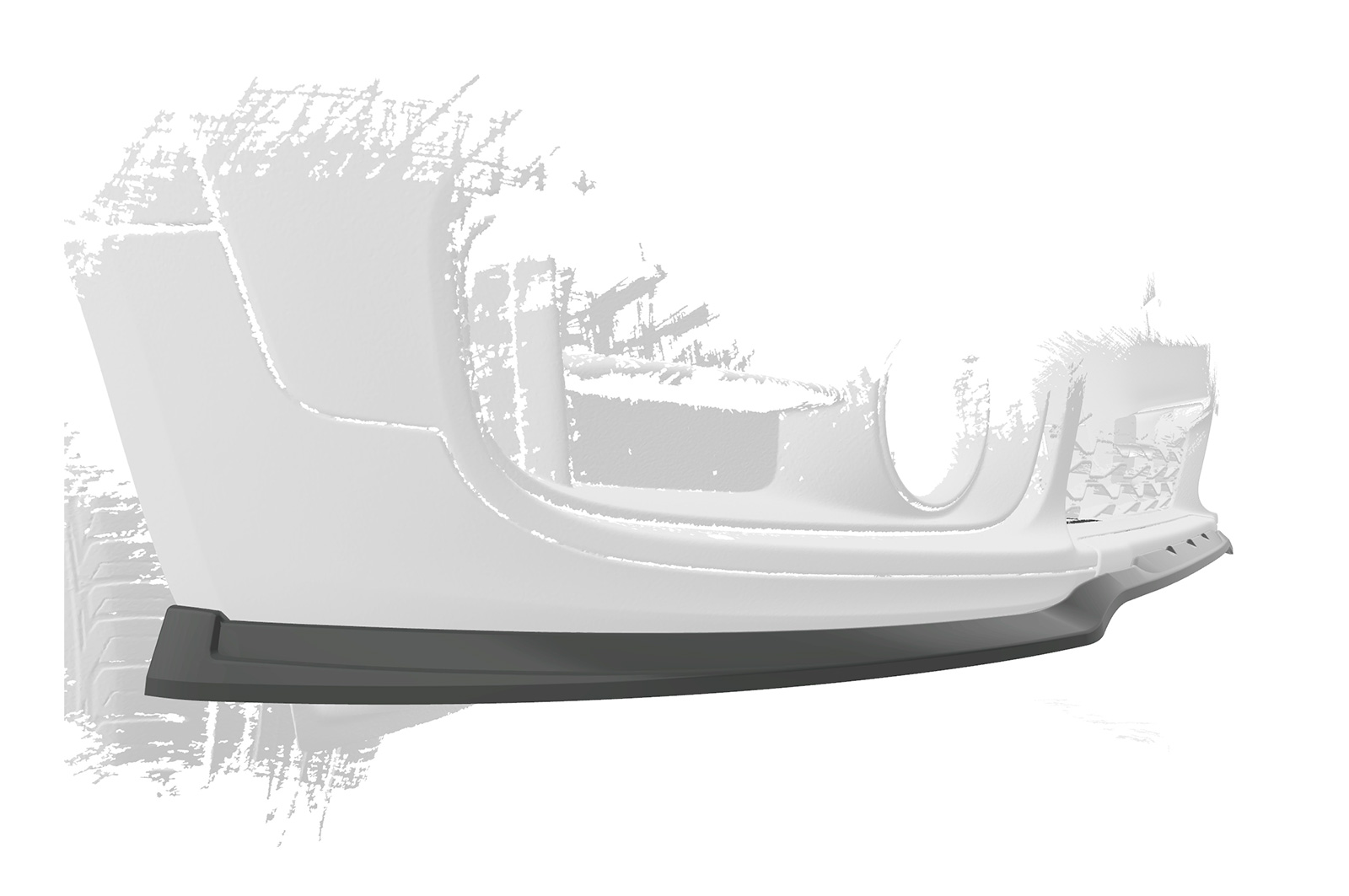 Voorspoiler Mini Countryman F60 CSR Glans zwart