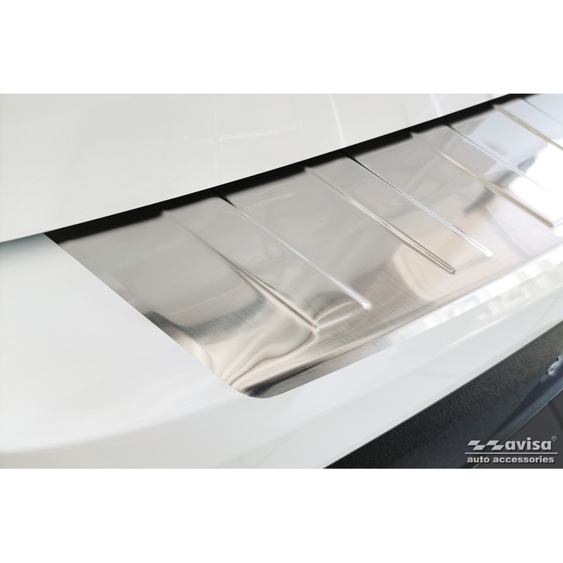 Stainless Steel Rear bumper protector  Opel Mokka 2020- 'Ribs' (2-pieces)