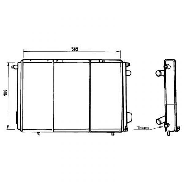 Radiator RENAULT 19 91-96 585x397 1.8 16V/1.9TD +AC
