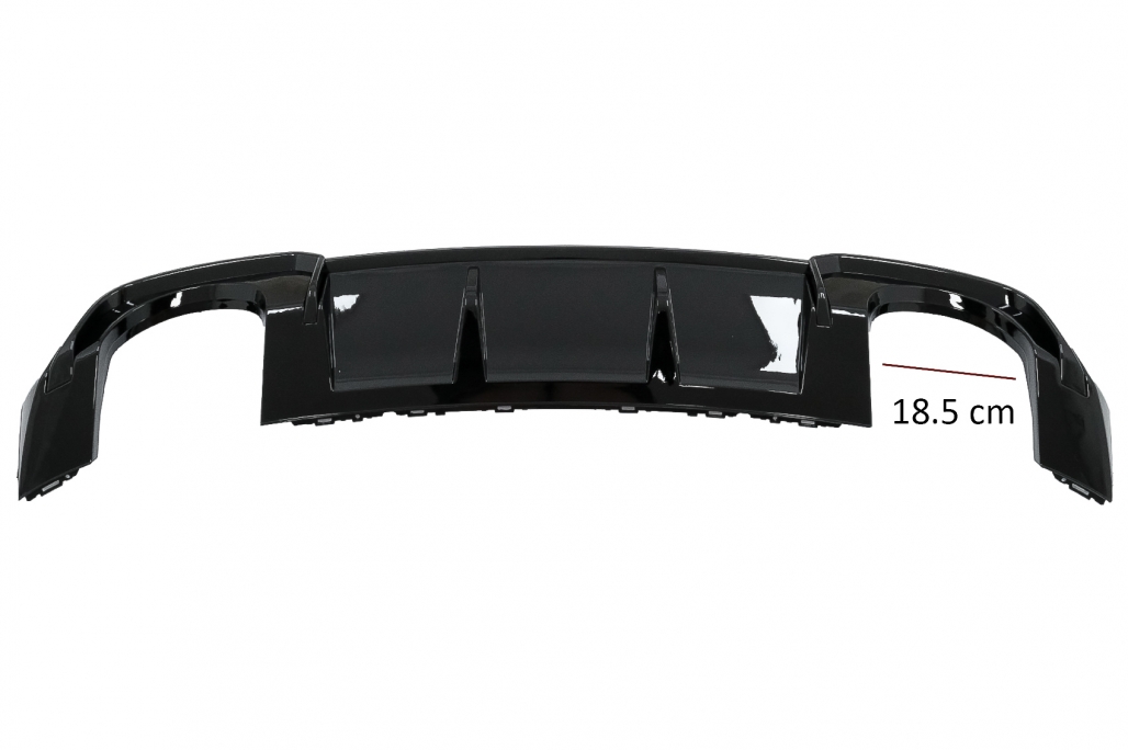 Diffuser Audi S3 & A3 S-Line 8V Limousine Cabrio RS Look Glans Zwart