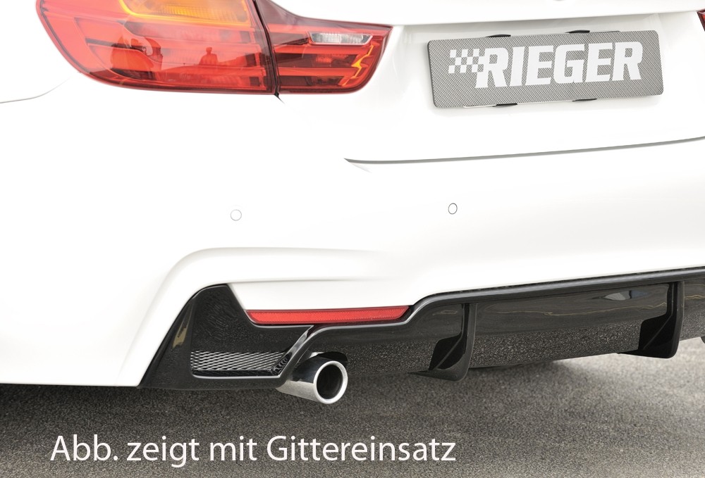Achterbumper aanzet BMW 4 serie F32/F33/F36 M pakket glans zwart