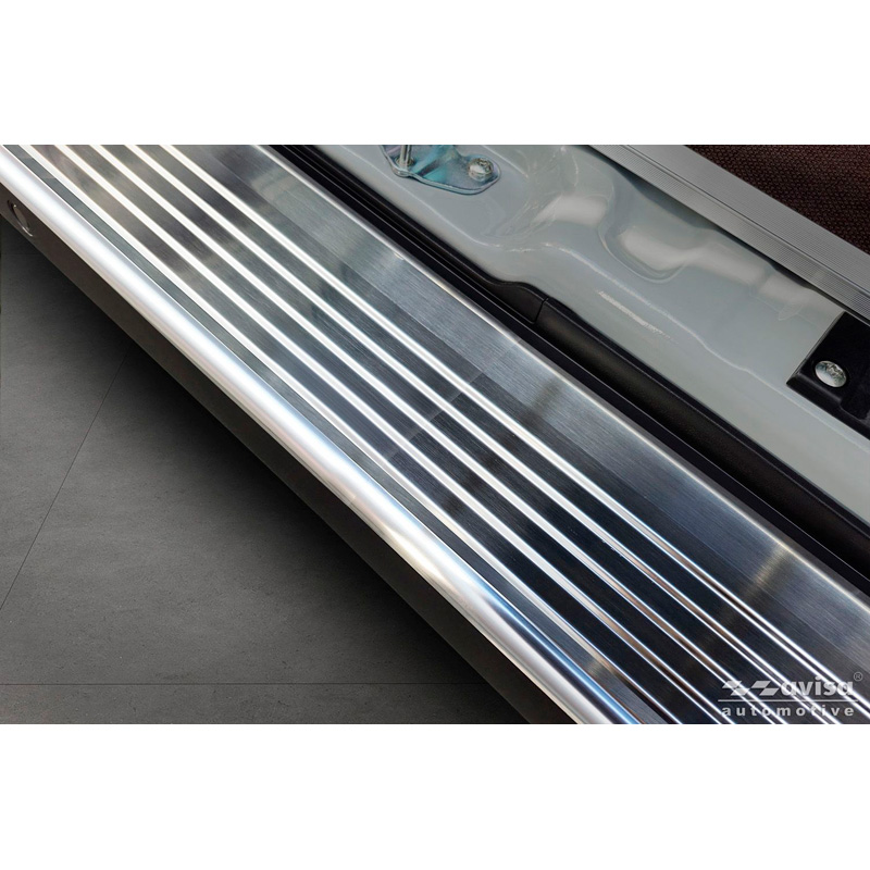 Avisa Stainless Steel Rear bumper protector  Fiat Ducato III Facelift 2023- / Opel Movano III Facelift 2023- / Toyota Proace Max 2024- 'Ribs' (2 pieces)