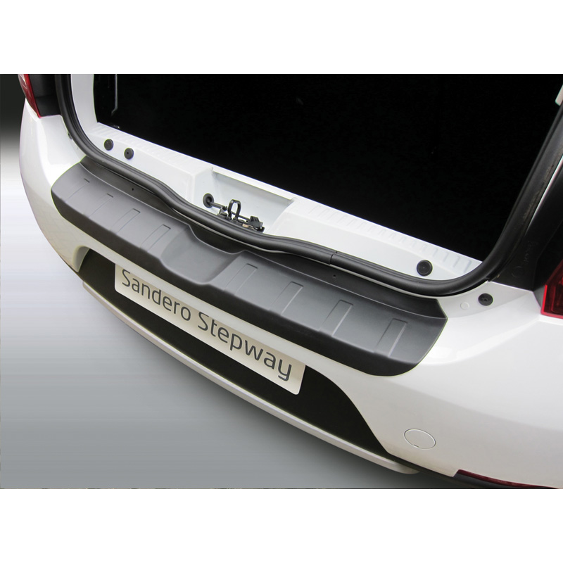 ABS Rear bumper protector  Dacia Sandero Stepway 2012-2020 'Ribbed' Black