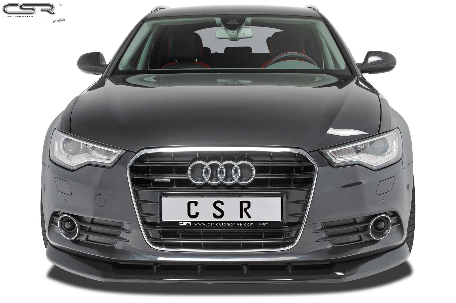 Voorspoiler Audi A6 C7 4G Glans Zwart