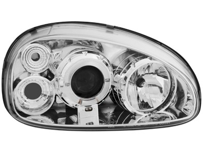 Koplampen Opel Corsa B 93-00  Angel Eyes chroom