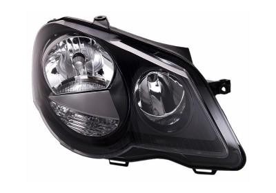 koplamp, Hella, H7+H1, zwart, elektr verstelb, incl stelmotortje