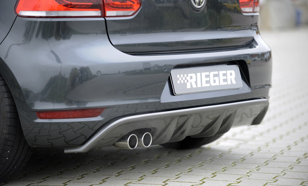 Diffuser Volkswagen Golf 6 GTD Rieger Mat Zwart