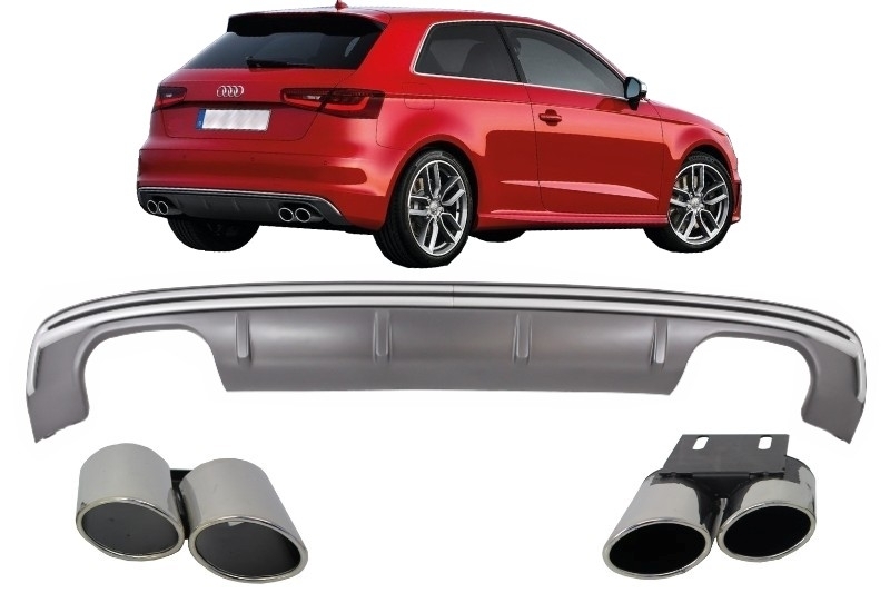 Diffuser Audi A3 8V 2012-2015 S3-Look Hatchback, Sportback