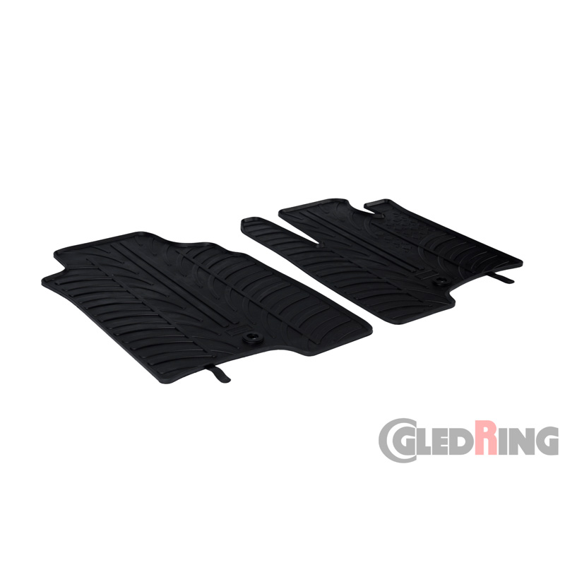Rubber car mats set  Fiat Panda Van2012-2014 (T profile 2-pieces)