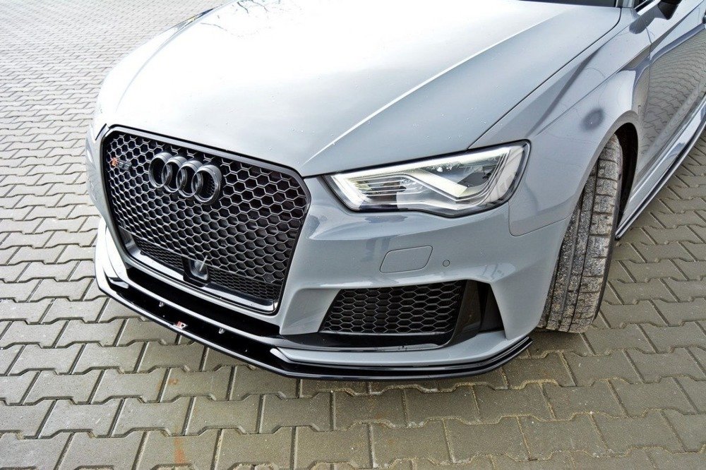 Voorspoiler V.2 Audi RS3 8V Sportback Glanzend zwart