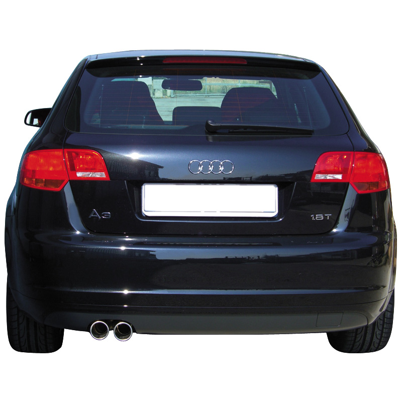 100% Inox Sport Exhaust  Audi A3 8P 1.8TFSi (160HP) 5/2005- 2x80mm