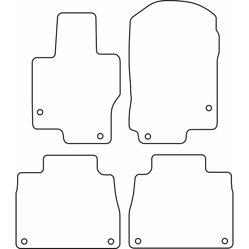 Set velour car mats  Mercedes GLE II (W167) 2019-
