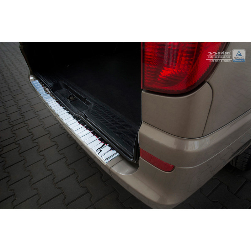 Chroom RVS Achterbumperprotector  Mercedes Vito / Viano 2003-2014 'Ribs'