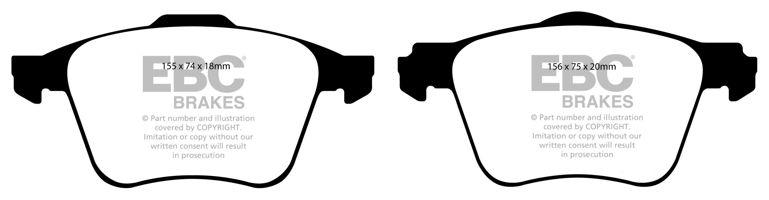 EBC Brakes VOLVO S80 2.4 TD (173)(Elec H/B) 2009-.. Remblokken v